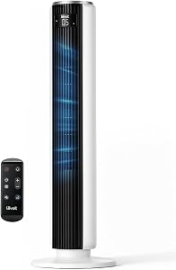 LEVOIT Tower Fan for Bedroom, 90° Oscillating Standing Fan with 28dB Quiet for Sleep, 25ft