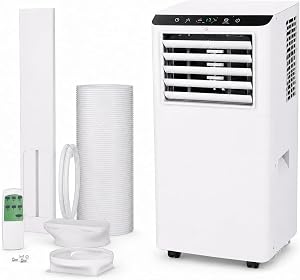 8,000 BTU Portable Air Conditioners, 4-in-1 Air Conditioner Portable Up to 350 Sq.Ft, Port