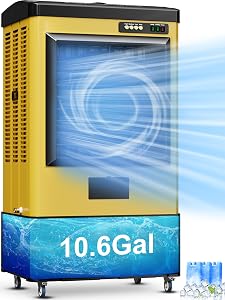 Uthfy 40" 4800 CFM Swamp Cooler, Large Evaporative Cooler with 11 Gal Water Tank, 3 S