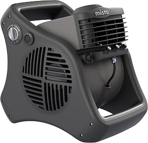 Lasko Misto Outdoor Misting Blower Fan, Ideal for Sports, Camping, Decks & Patios, 3 S