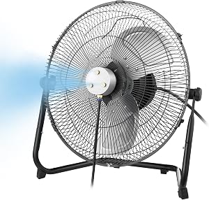 Windigaga 16" Misting Fan, Magnetic Misting Fans for Outside, Up to 26ft Cooling Mist