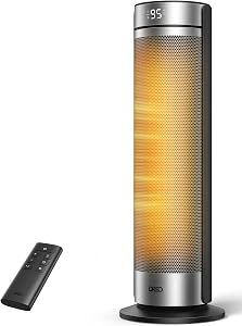 DREO Space Heater for Large Room, 23 Inch Electric Heaters for Indoor Use, 8 Safe Protecti