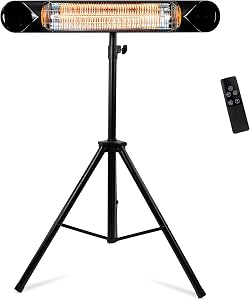 Briza Infrared Electric Patio Heater - Indoor/Outdoor Heater - Portable Wall/Garage Heater